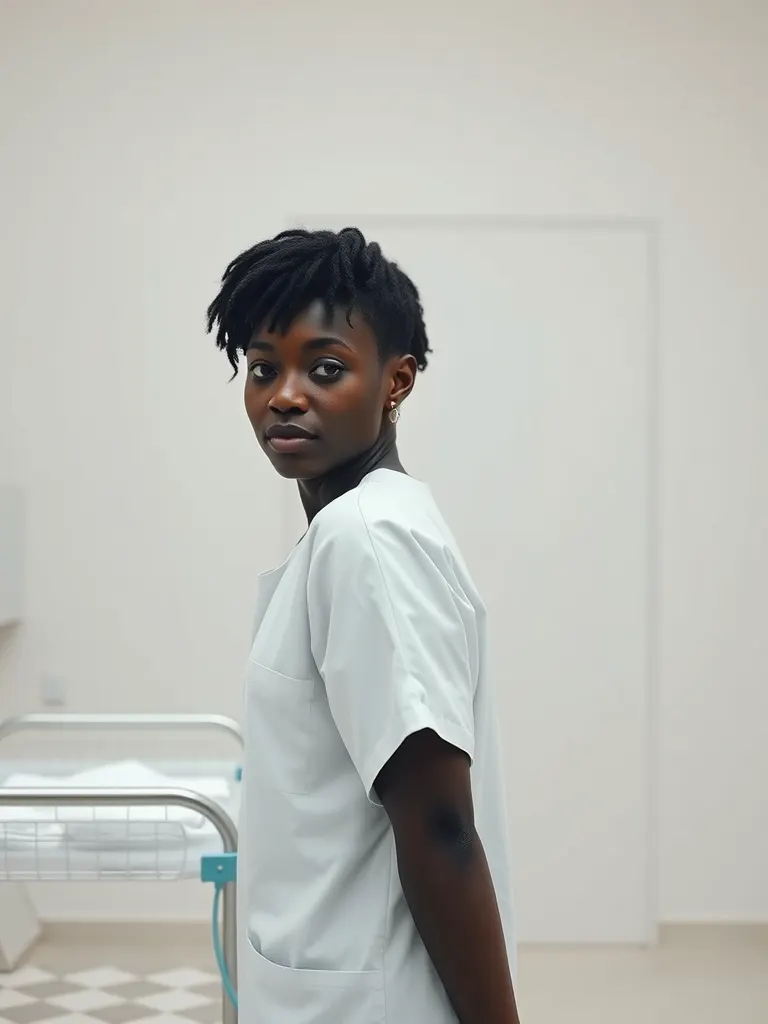 Retrato de Lena Okoro, higienista